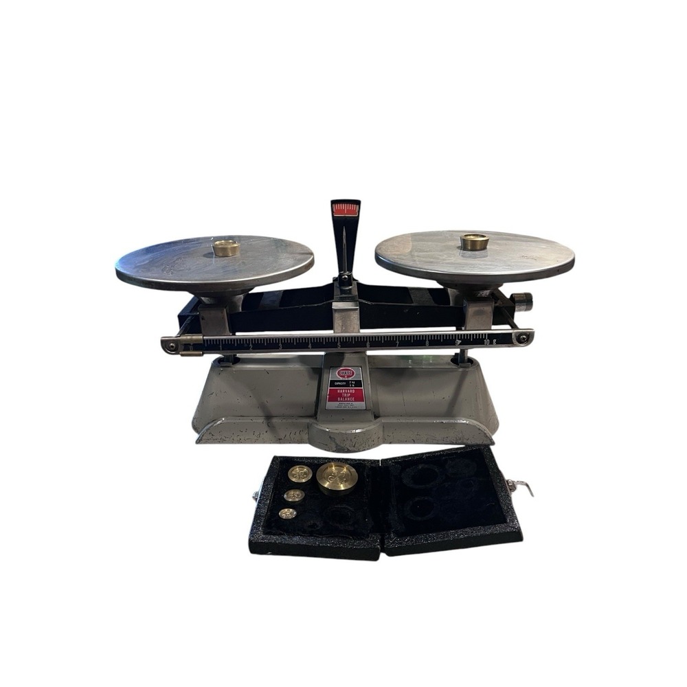 Vintage Ohaus Harvard Trip Balance Scale‎ 2kg Plus Brass Weights
